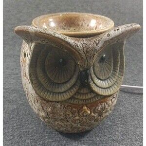 Owl Lamp Nightlight Intertek Ceramic Electric Wax Warmer Glazed Tested Works